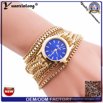 Yxl-779 2015 Nuevo reloj de pulsera de moda Relojes de pulsera de moda Reloj de moda más reciente de cuero largo reloj de pulsera de cuarzo